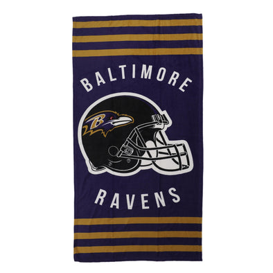Northwest NFL Baltimore Ravens "Stripes" Beach Towel, 30" x 60"
