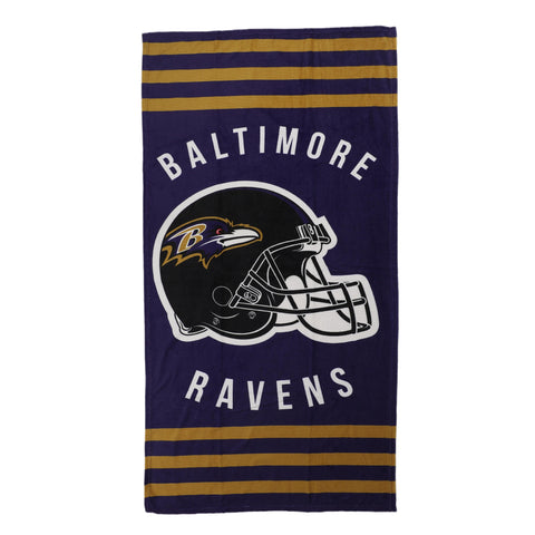 Northwest NFL Baltimore Ravens "Stripes" Beach Towel, 30" x 60"