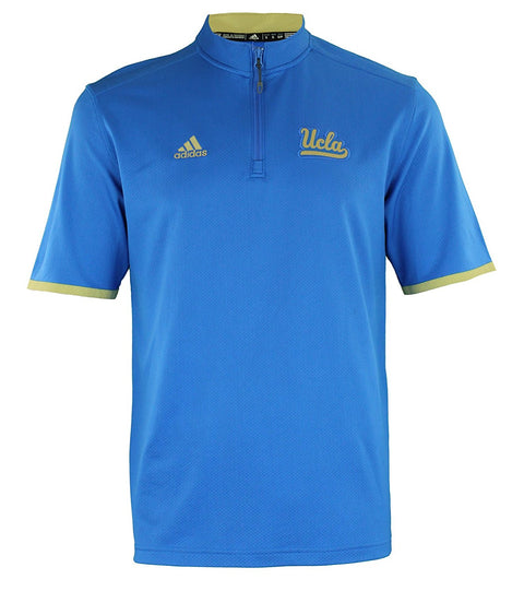 Adidas NCAA Men's UCLA Bruins Player ClimaWarm Quarter Zip Pullover Shirt, Blue