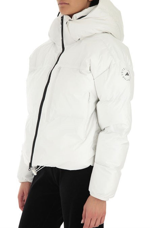 Adidas Women's Stella McCartney Short Puffer Jacket, Cloud White