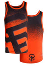 MLB Men's San Francisco Giants Big Logo Tank Top Shirt, Black/Orange