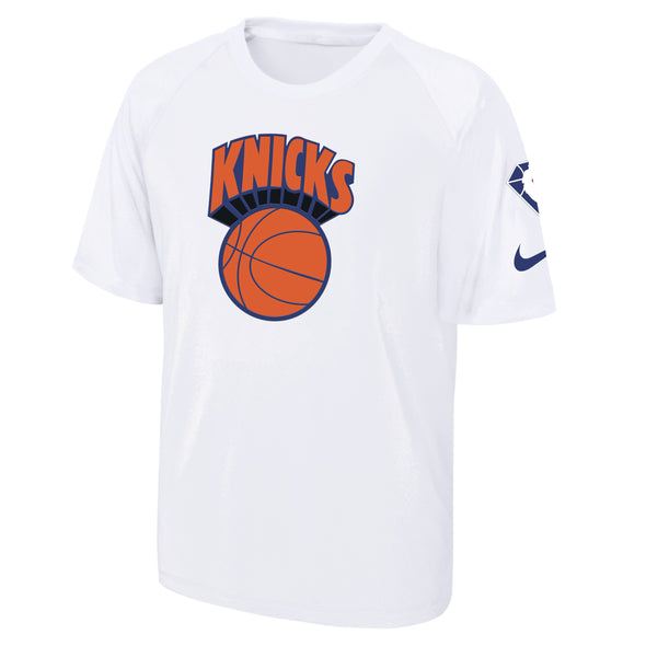 Nike NBA Youth Boys New York Knicks Pregame Short Sleeve T-Shirt