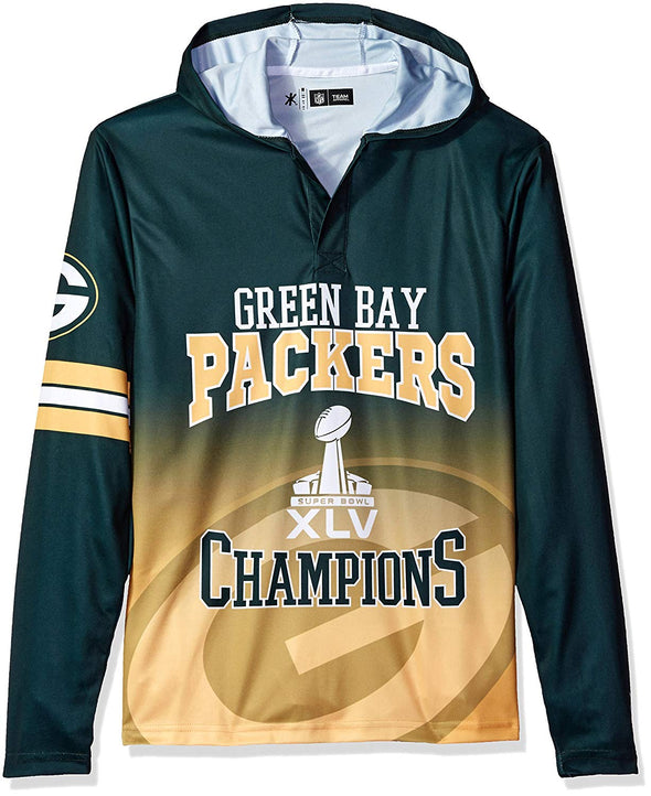 Forever Collectibles NFL Men's Green Bay Packers Super Bowl Champions Hood Tee