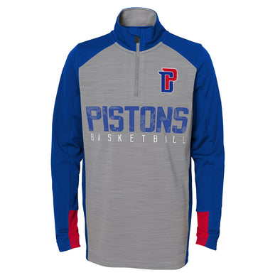 Outerstuff NBA Youth Boys Detroit Pistons Shooter 1/4 Zip Pullover