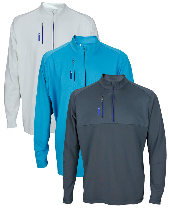 Adidas Golf Men's Mixed Media 1/4 Zip Up Pull Over Sweater Shirt