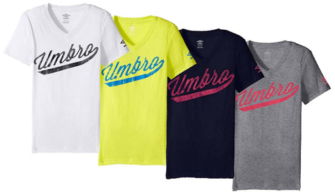 Umbro Youth Girls Sweep Cotton Short Sleeve Top, Color Options