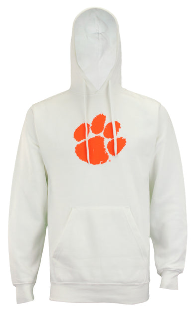 Outerstuff NCAA Men's Clemson Tigers FZ Team Logo Hoodie, White