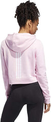 adidas Women's 3-Stripes Cropped Fleece Pullover Hoodie, Color Options