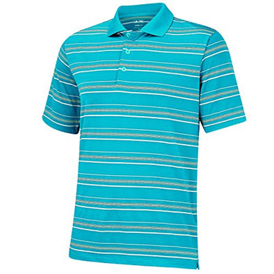 Adidas Golf Men's Puremotion Textured Stripe Polo Shirt - Solar Blue / White