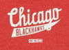 CCM Chicago Blackhawks NHL Youth Boys (8-20) Triblend Strike First Tee, Red