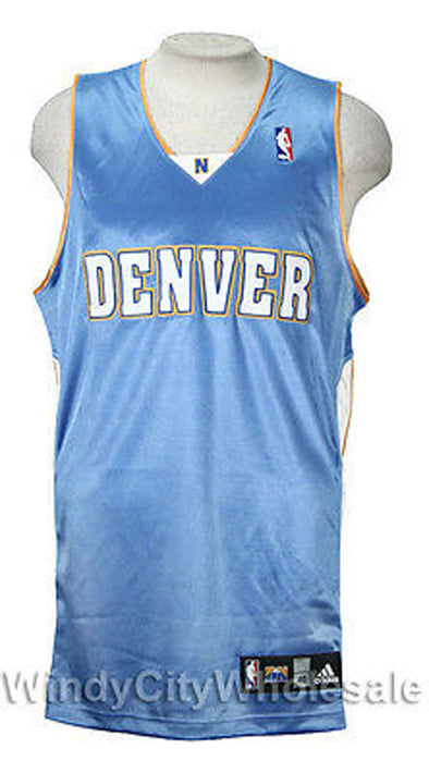 Adidas NBA Men's Denver Nuggets Blank Basketball Jersey, Sky Blue