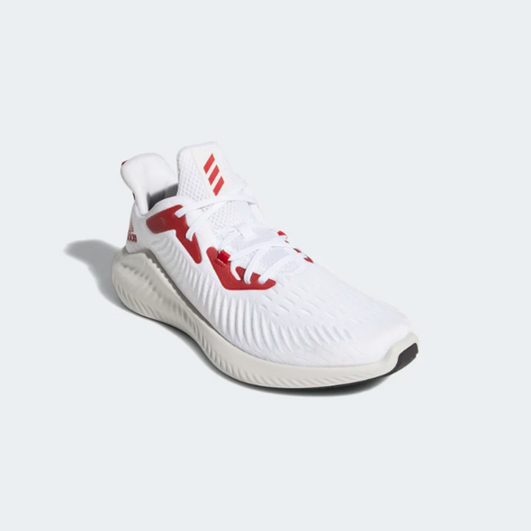 Adidas Men's Alphabounce Running Athletic Shoe, White/Power Red/Black