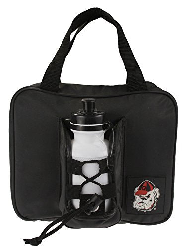 Georgia Bulldogs NCAA Kids Insulated Lunch Bag with Reusable Water Bottle, Black