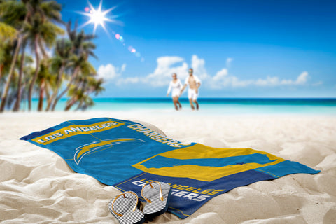 Northwest NFL Los Angeles Chargers State Line Beach Towel