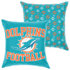 FOCO NFL Miami Dolphins 2 Pack Couch Throw Pillow Covers, 18 x 18