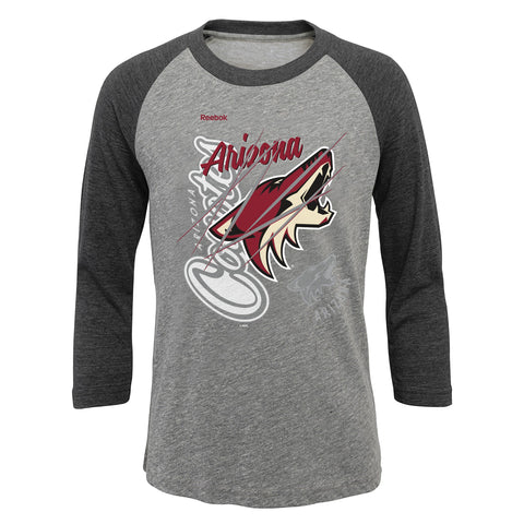 Reebok NHL Youth Girls (7-16) Arizona Coyotes Mother of Pearl Raglan Shirt