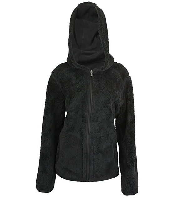 Weatherproof Women's Reversible Full Zip Hooded Polar Fleece&Faux Fur Jacket, Color Options