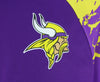 Zubaz NFL Men's Minnesota Vikings Full Zip Hoodie with Lava Sleeves