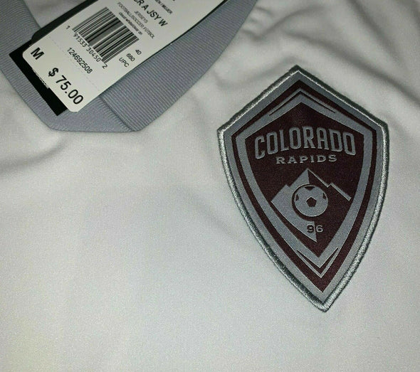 adidas Colorado Rapids MLS Women's Away Soccer Jersey, White/Onix