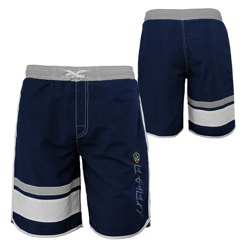 Outerstuff MLS Youth LA Galaxy Color Block Swim Trunks