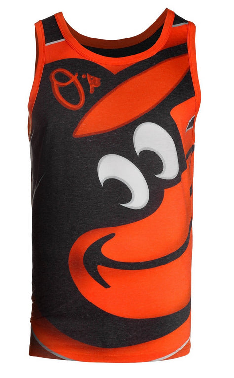 MLB Men's Baltimore Orioles Big Logo Tank Top Shirt, Black/Orange