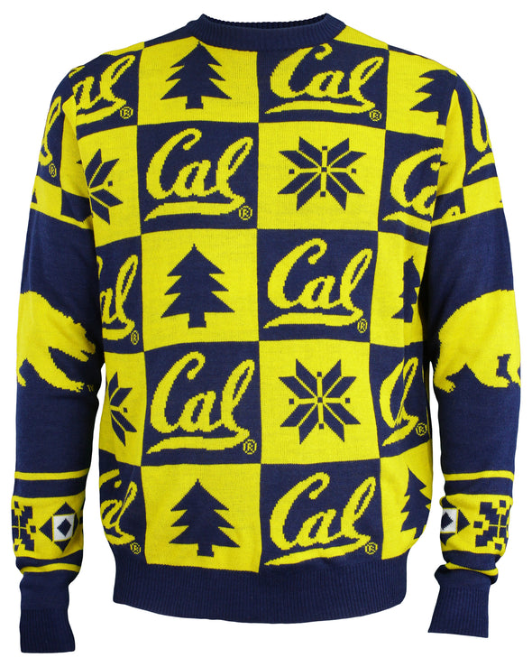 Forever Collectibles NCAA Men's California Golden Bears 2016 Patches Ugly Sweater
