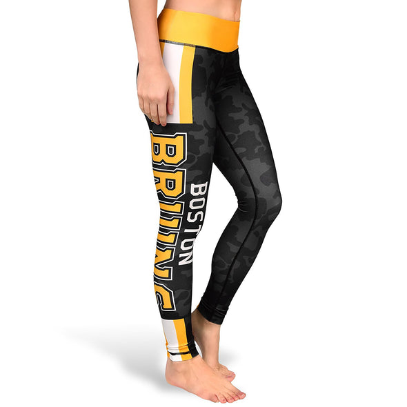 Forever Collectibles NHL Women's Boston Bruins Stripe Leggings