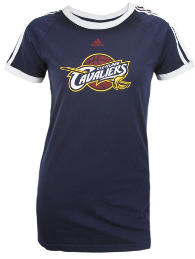 Adidas NBA Basketball Women's Cleveland Cavaliers Short Sleeve Raglan T-Shirt, Navy