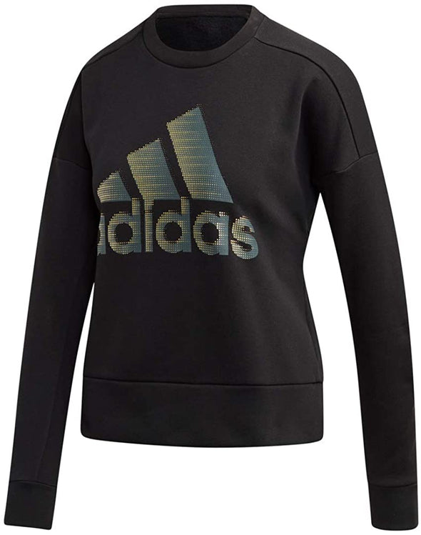 Adidas Women's ID Glam Pullover Sweater, Black, Small