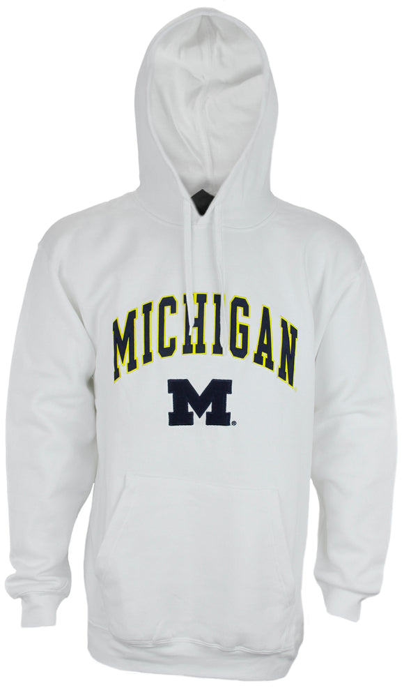Genuine Stuff NCAA Men's UofM Michigan Wolverines Pullover Fleece Sweatshirt Hoodie