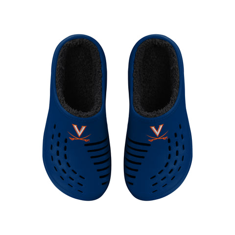 FOCO NCAA Men's Virginia Cavaliers Sherpa Lined Big Logo Clogs