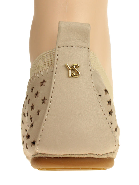 Yosi Samra Women's Samara Star Perforated Leather Ballet Flat