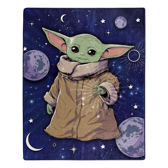 Northwest Star Wars Mandalorian Grogu Silk Touch Sherpa Throw Blanket 50 X 60