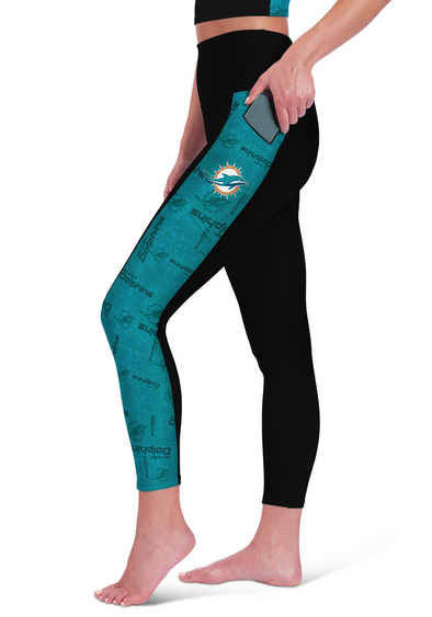 Certo By Northwest NFL Women's Miami Dolphins Assembly Leggings, Black