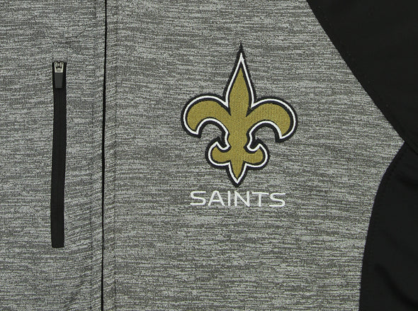 G-III Sports Men's NFL New Orleans Saints Solid Fleece Full Zip Hooded Jacket