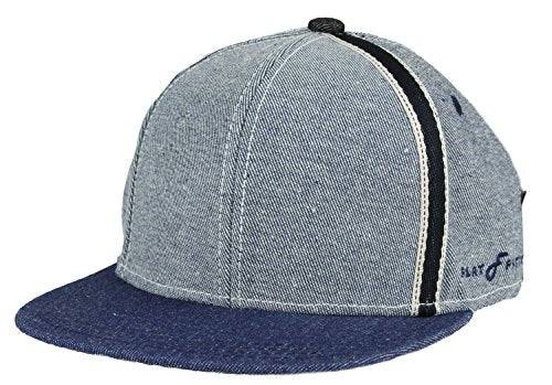 Flat Fitty Selvage Stich Blue Cap Hat, Denim Blue