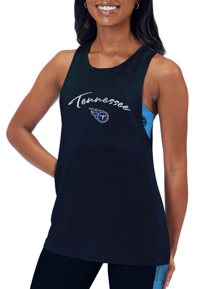 Certo By Northwest NFL Women's Tennessee Titans Outline Tank Top, Navy