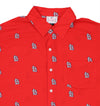 FOCO MLB Women's St. Louis Cardinals Repeat Mini Print Button Up Shirt