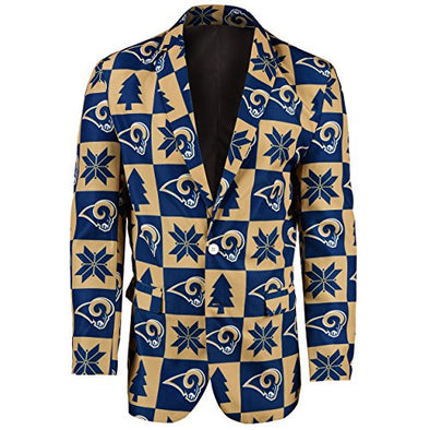 FOCO Men's NFL Los Angeles Rams Patches Ugly Business Jacket