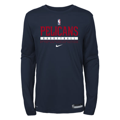 Nike NBA Youth (8-20) New Orleans Pelicans Practice Long Sleeve T-Shirt