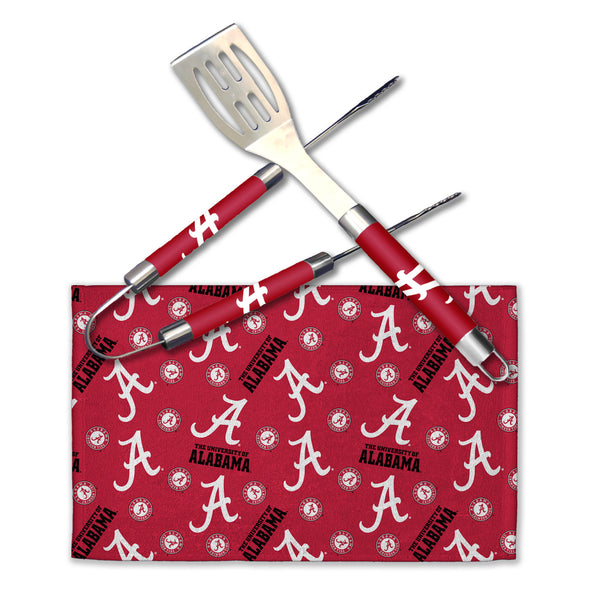 Northwest NCAA Alabama Crimson Tide Scatter Print 3 Piece BBQ Grill Set