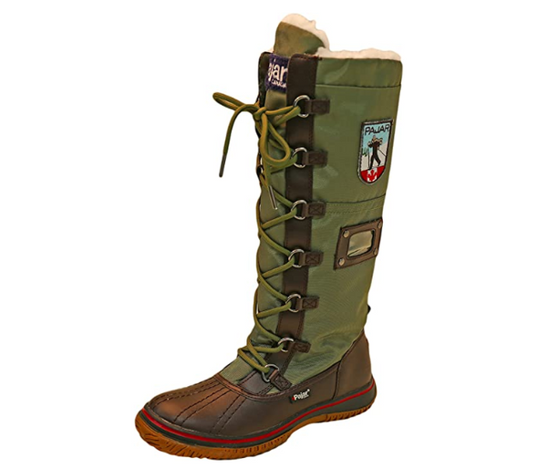 Pajar Women's Grip Boot, Dark Brown/Military Green