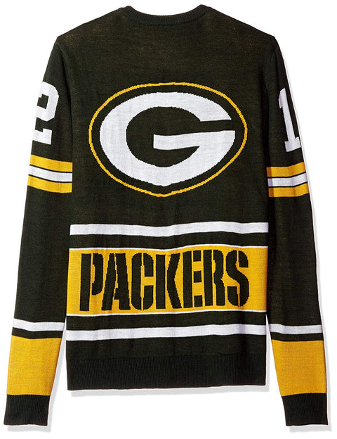 FOCO NFL Men's Green Bay Packers Aaron Rodgers #12 Loud Player Sweater