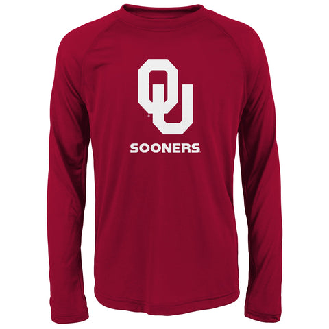 Outerstuff NCAA Youth (8-20) Oklahoma Sooners Replen Performance Long Sleeve Shirt