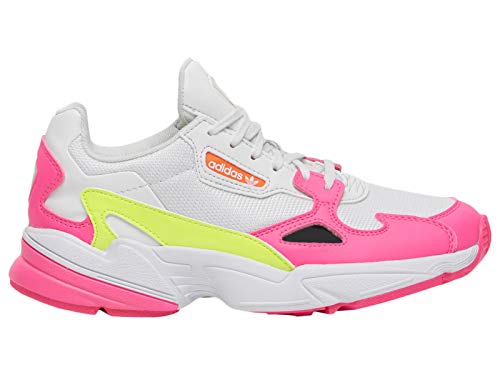 adidas Falcon Shoes - Women's - Pink / Solar Yellow / Raw White - 7 adidas Falcon Shoes - Women's - Pink / Solar Yellow / Raw White - 7