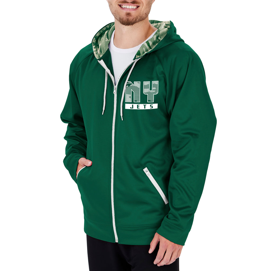 NFL Mens NY Jets Hoodie Sweatshirt, Green, X-Large