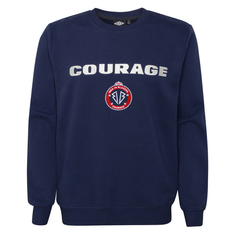 Men In Blazers (MIB) x UMBRO 22 Classic Fleece Pullover Sweatshirt, Navy