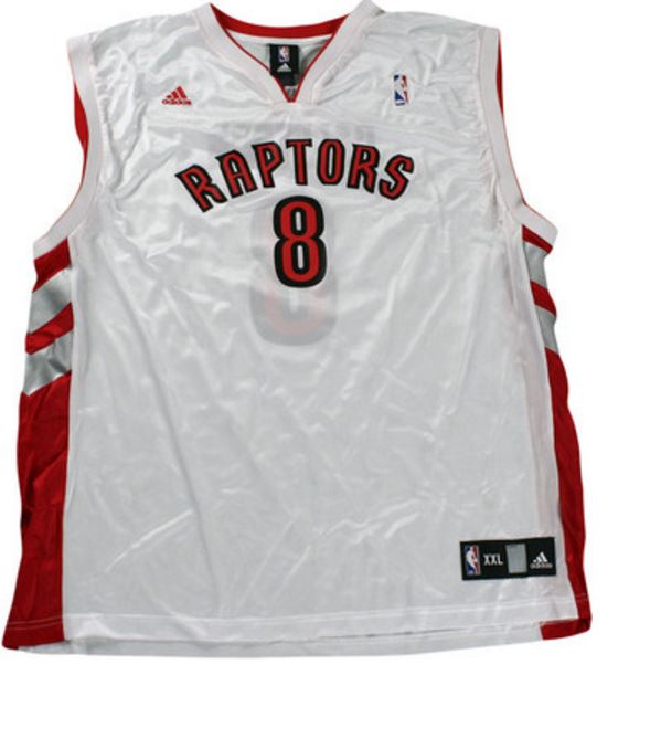 NBA Toronto Raptors Calderon #8 Replica Jersey, White & Red