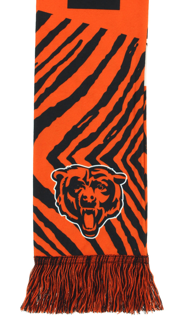 FOCO X Zubaz NFL Collab 3 Pack Glove Scarf & Hat Outdoor Winter Set, Chicago Bears