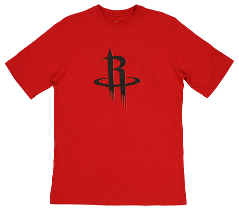 FISLL NBA Men's Houston Rockets Team Color, Name and Logo Premium T-Shirt